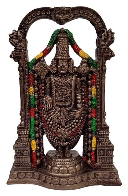 Resin Idol Tirupathi Balaji Venkateswar Tall Statue for Table Temple (12672)