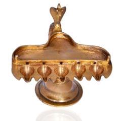 Brass Deepaks Antique Handheld Design For Mandir Aarti Puja (10668)