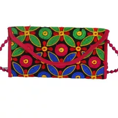 Women Casual Multicolor Cotton Clutch (purse13)