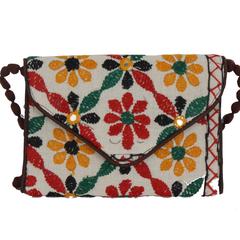 Women Casual Cotton Clutch (White) bag03a