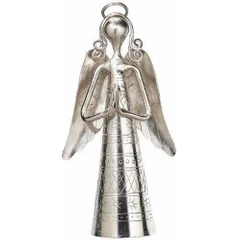 Angel Bell - Nickel Plated Iron Bell for Christmas Decoration or Valentine Gift (15588)