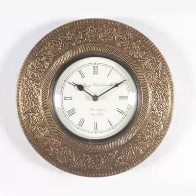 Brass sheet covered designer Analog 30 cm Dia Wall Clock