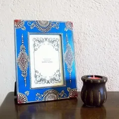 Painted and embossed photo frame "Royal blue" pf38