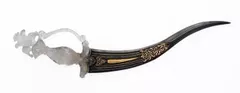 Koftgari decorative dagger with crystal & gold work (a73)