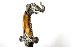 Elephant head Decorative dagger with camel bone (A20014)