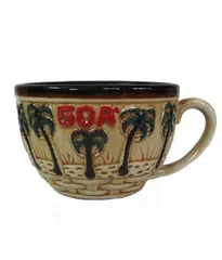 Big American Coffee / Soup Mug, Indian Souvenir from Goa (10048)