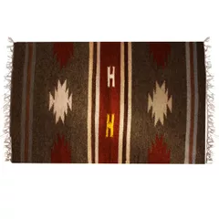 All-Season Area Rug / Carpet / Dhurrie in Wool - "Light Burst": Handwoven by master artisans in Medium Size (3 ft*2 ft or 6 Squre ft (10067f)