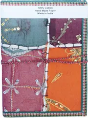 Indian Handmade Patchwork Embroidery paper Diary / Journal for Office(10409)