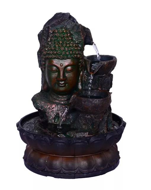 Feng Shui Buddha Water fountain for home d?or, Compact, Light weight, portable for table tops (10462)