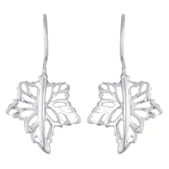 Earrings "Leafy Longings": Sterling Silver Ear Rings Handcrafted By Master Craftsmen (30034)