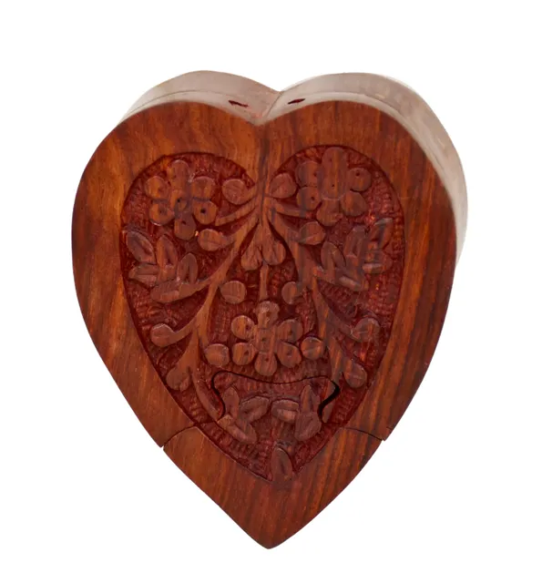Magic Wooden Puzzle Box 'Achy Breaky Heart': Handmade Mystery Keepsake Box Game Gift (10788)