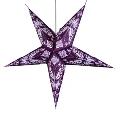 5 Pointed Star Made of Handmade Paper used as Hanging Lantern for Christmas, New Year, Birthday Party Decoration,50 cms (chst07)