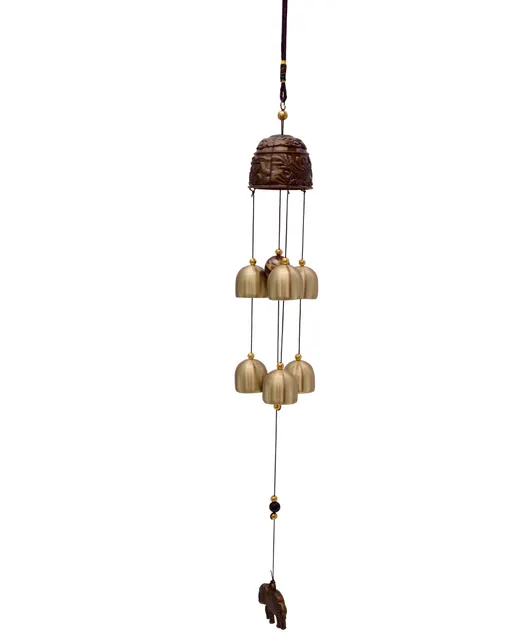 Wind Chime With Hanging Elephants (10772)