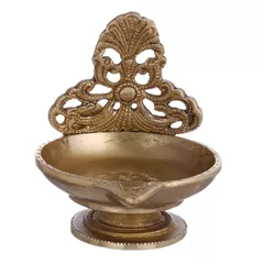 Brass Diya Deepak In Urli Shape: Big Sized Oil Lamp For Festive D?cor Gift (10955)