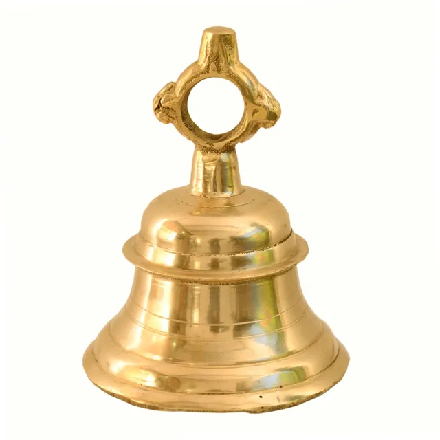 Hanging Bell: Solid Brass Metal 1100 Gram Heavy Bell With Deep Sound (11004)