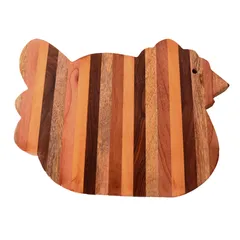 Chicken Shape Wooden Cutting, Carving, Chopping Serving Board , Hand Carved Chef Board For Slicing Meat Veggies Bread Crackers Fruits Spices; Durable Kitchen Essential Serveware Accessory (11075)