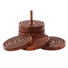 Wooden Coasters 'Tower Of Hanoi': Unique Dining Accessory, Housewarming Gift (11072)