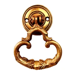 Brass Door Knocker Drawer Pull Ring Handle Knob 'Royal Touch' (11191)