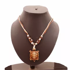 Necklace Chain 'Take it Slow': Unique Pendant With Adjustable Cotton Cord | Cool, Funky Fashion Accessory  (30131)