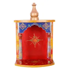 Wooden Temple Pooja Mandir For Table Top Or Walls, Must Have for Hindu Worship  (11283)