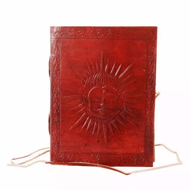 Leather Journal 'Sun God': Handmade Travel Diary Vintage Notebook (11296)