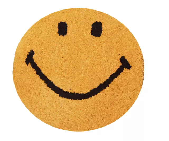 Smiley Door Mat: Thick, Soft, Non-skid Floor Carpet Rug (11313b)