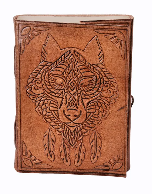 Leather Journal (Diary Notebook) 'The Beast': Handmade Paper In Leather Cover For Corporate Gift or Personal Memoir (11322)