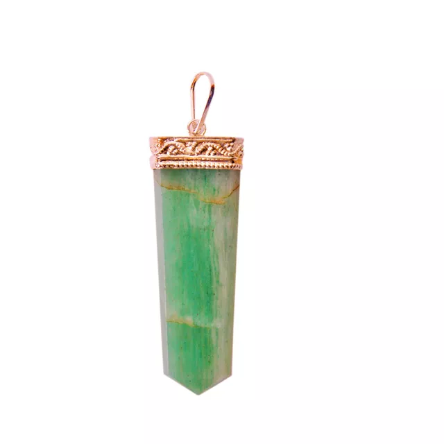 Green Aventurine Pendant: Energized Natural Crystal, Good Luck Healing Charm (11339)