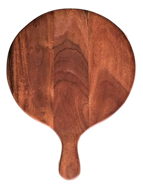 Acacia Wood Pizza Platter: Use As Cheese/Nuts/Fruits Serving Tray Or Peel Board (11367)