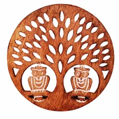 Wooden Trivet 'Night Forest' Coaster Hot Pad Mat for Dining Table, Kitchen  (11419)