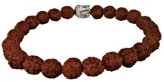 Rudraksha Bracelet for All Rashi: Holy 24 Rudraksh Band with Gautam Buddha (11505)