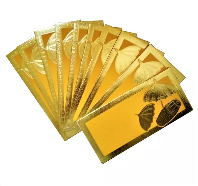 Handmade Paper Shagun Envelopes 'Celebration': Pack of 10 (11528)