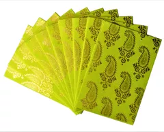 Paper Card-Envelope Pack (Set of 10) 'Mystic Beauty': Handmade Organic Paper Cards 6*4 inches for Personalized Greetings (11453)