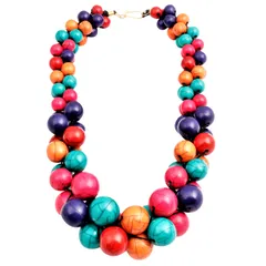 Funky Necklace 'Magic Pops': Chunky Beads Chain for Casual Party Wear  (30141)