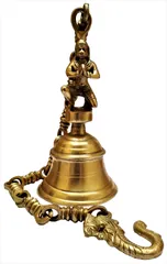 Brass Hanging Bell Lord Hanuman: Deep Resonating Sound (11579)