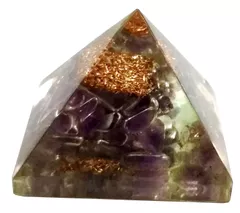 Amethyst Orgone Pyramid: Good Luck Healing Charm, Divine Spiritual Crystal Stone (11680)