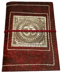 Handmade Journal (Vintage Diary) 'Divine Om': Handmade Paper Notebook; Unique Gift for Personal Memoir (11699)