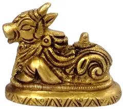 Brass Idol Nandi, Mount of Siva & Parvathi (11846)