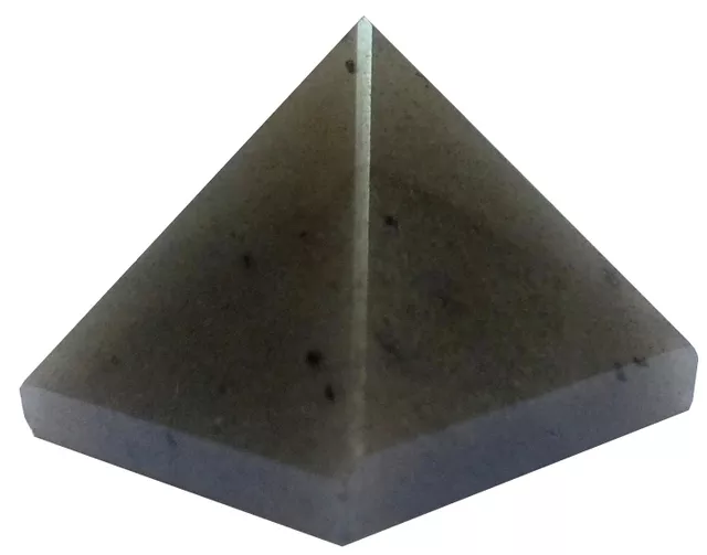Grey Agate Stone Pyramid: Reiki Healing Divine Spiritual Crystal (11937)