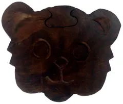 Magic Wooden Puzzle Box 'Cute Teddy': Handmade Mystery Keepsake Box Game Gift (11966)
