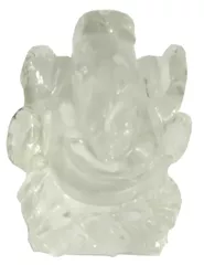 Crystal Idol Lord Ganesha: Divine Spiritual Semi-precious Stone Statue  (11746A)
