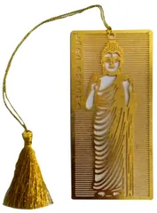 Brass Bookmark: Intricately Carved Buddha Page Marker for Book Lovers (12057)