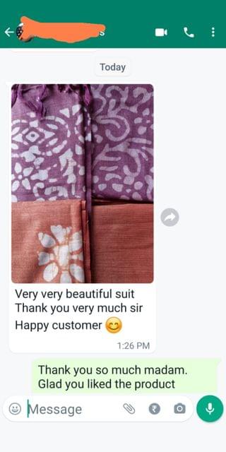 Very Very beautiful suit, Thank you very much, HAPPY CUSTOMER -Reviewed on 3rd NOV 2022