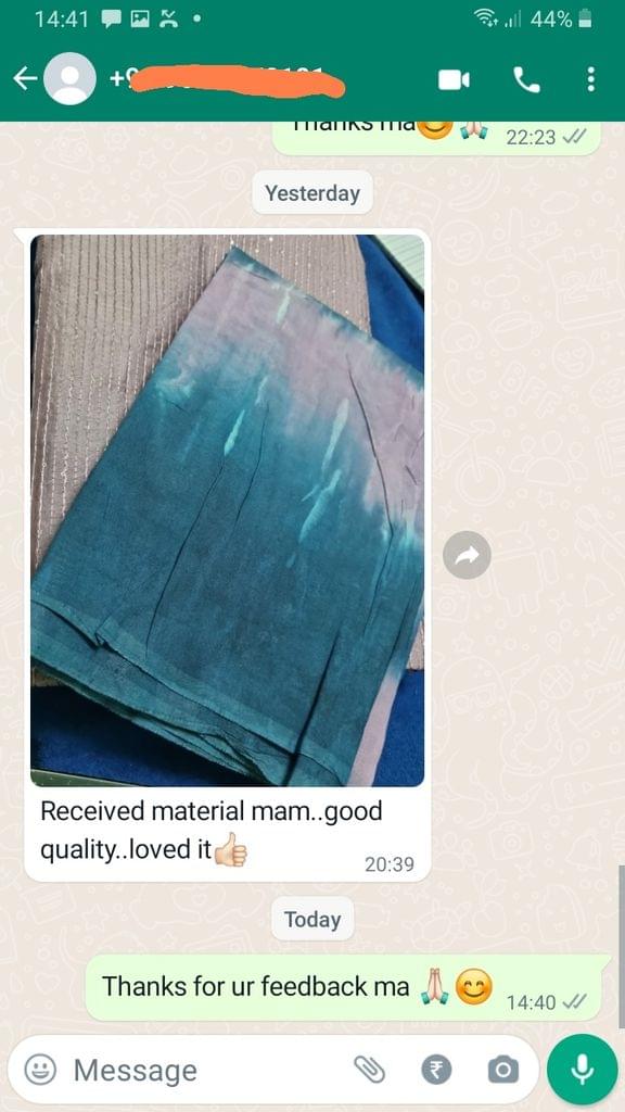 Received material mam... Good quality, loved it.. -Reviewed on 29th  NOV 2022