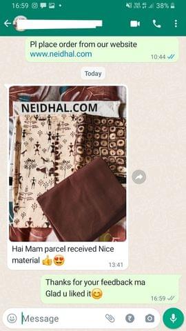 Hai Mam parcel received Nice material -Reviewed on 21 JAN 2023