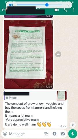 The concept of grow ur own veggies and buy the seeds from farmers and helping them it means a lot mam very appreciative mam, u are doing well mam -Reviewed on 7-Jun-2023