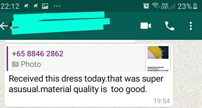Received the dress. that was super asusual. material quality is too good -Reviewed on 05-Sep-2019