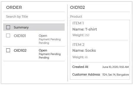 Delivery management software interface powered by StoreHippo showing complete order details for delivery boys.
