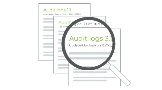 Audit logs of 3 different dates showing advanced security offered by StoreHippo B2B ecommerce solutions.