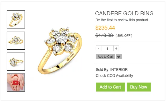 Product page of an online jewelry store built using StoreHippo ecommerce platform.